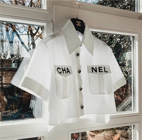 chanel cropped shirt|Chanel ready to wear.